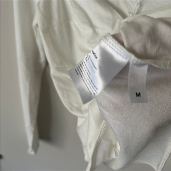 Reformation Long Sleeve Bustier Bodysuit in White Medium NWT FLAW - Picture 7 of 10